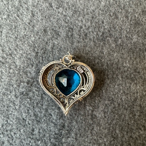 Hand made ooak Blue topaz Sterling Silver pendant Blue topaz pendant - Picture 2 of 3